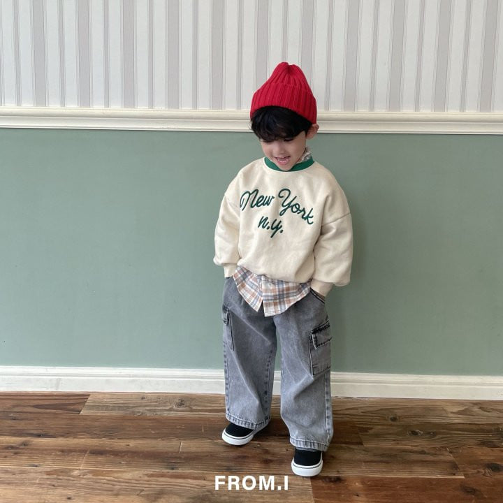 From I - Korean Children Fashion - #kidsstore - New York Embroidery Sweatshirts - 3