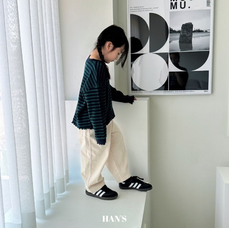 Han's - Korean Children Fashion - #designkidswear - Waffle Stripe Tee - 10