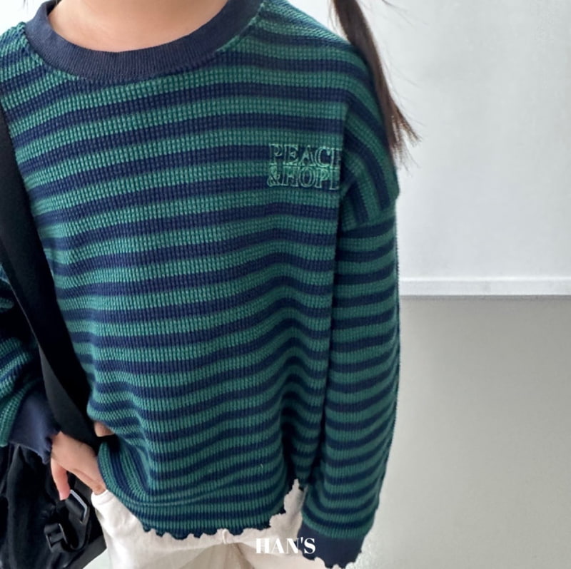 Han's - Korean Children Fashion - #littlefashionista - Waffle Stripe Tee - 4