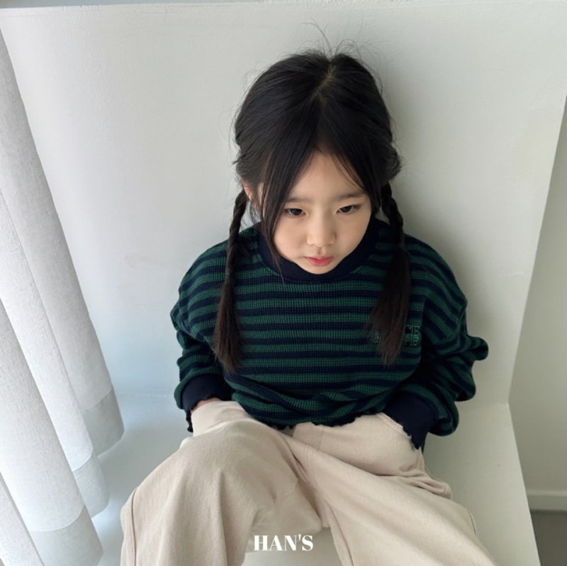 Han's - Korean Children Fashion - #minifashionista - Waffle Stripe Tee - 5