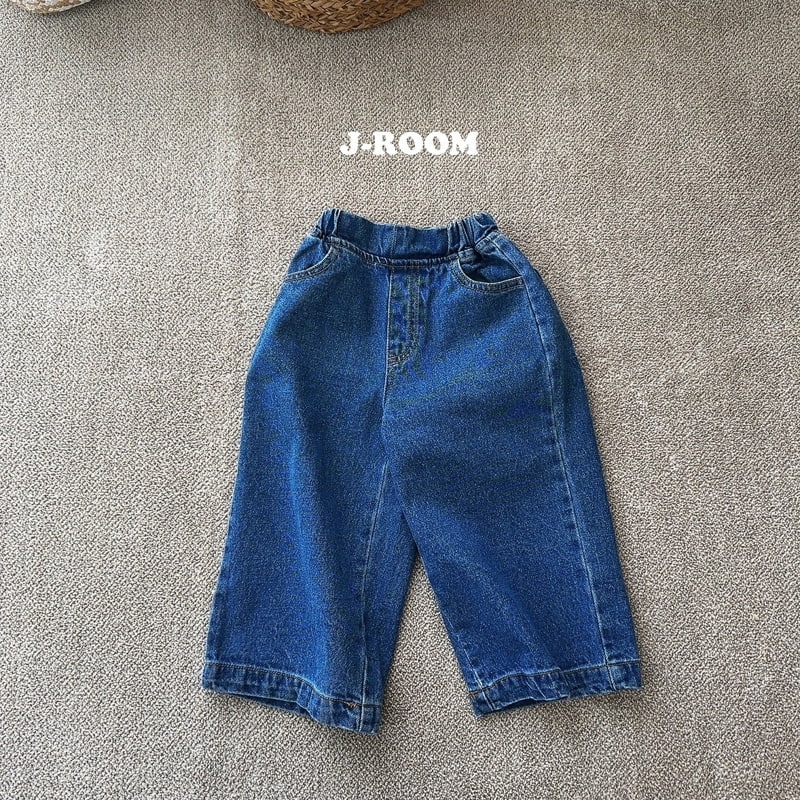 J-Room - Korean Children Fashion - #kidsshorts - Label Wide Jeans - 3