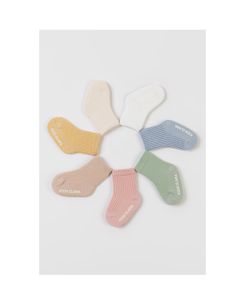 Kids Clara - Korean Baby Fashion - #babyboutique - Comfy Rib Baby Socks (set of 5) - 4