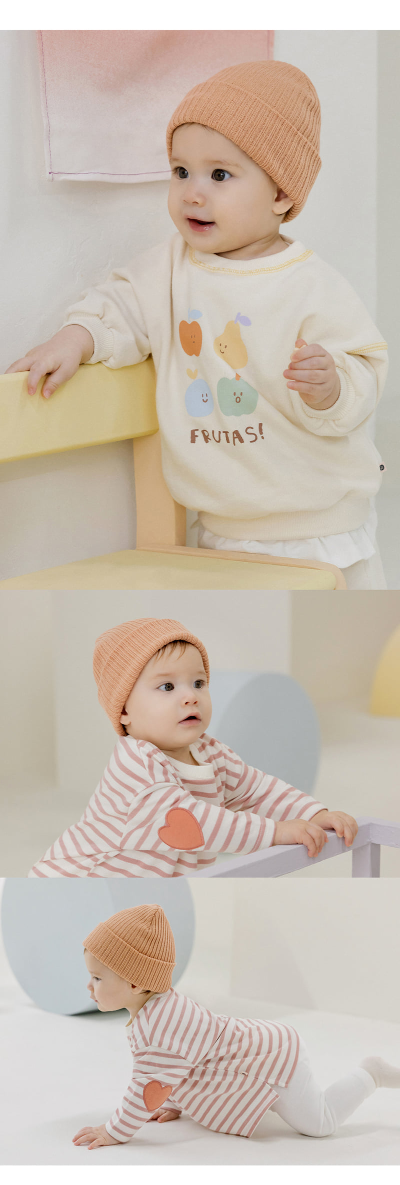 Kids Clara - Korean Baby Fashion - #babywear - Style Rib Beanie - 4