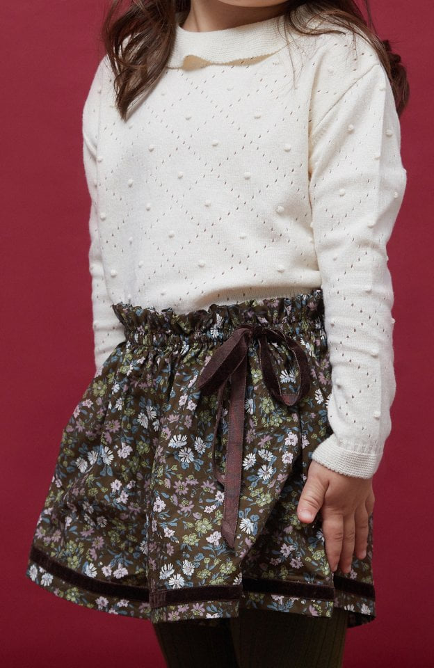 Le Bev - Korean Children Fashion - #childrensboutique - Diamond Frill Knit Top - 2