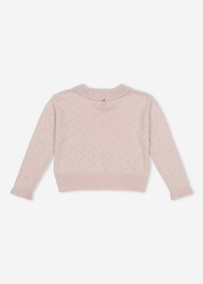 Le Bev - Korean Children Fashion - #discoveringself - Diamond Frill Knit Top - 4