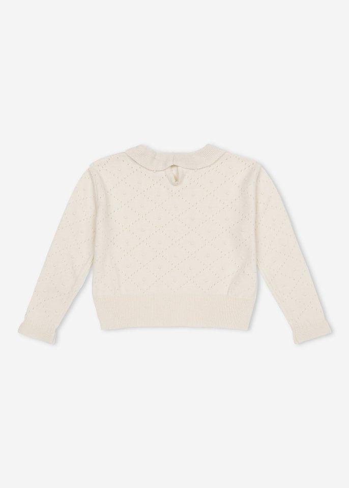 Le Bev - Korean Children Fashion - #kidsstore - Diamond Frill Knit Top - 7