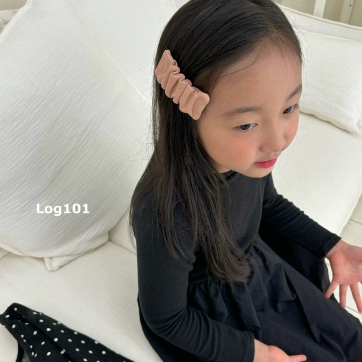 Log101 - Korean Children Fashion - #designkidswear - Lettering Shirring Hairpin - 3