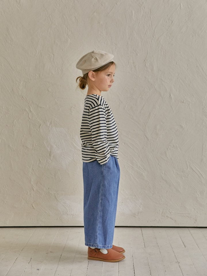 Lolobole - Korean Children Fashion - #kidsstore - Denim Pintuck Pants - 7