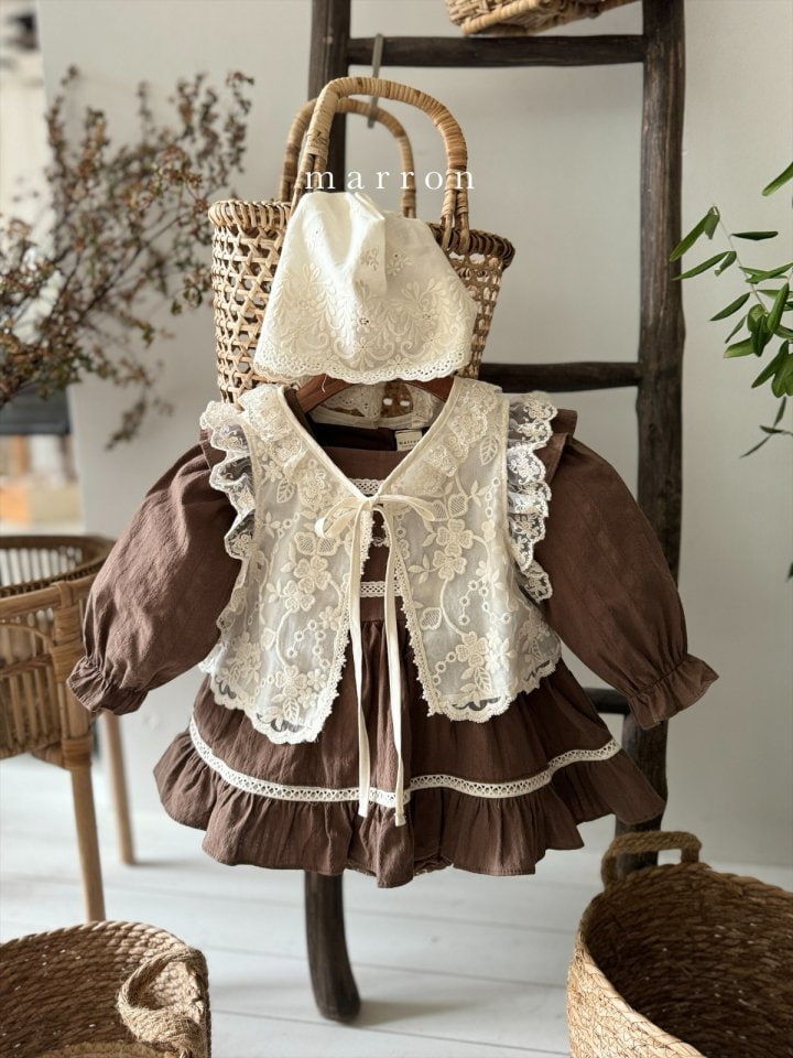 Marron - Korean Baby Fashion - #babywear - Lace Vest - 10