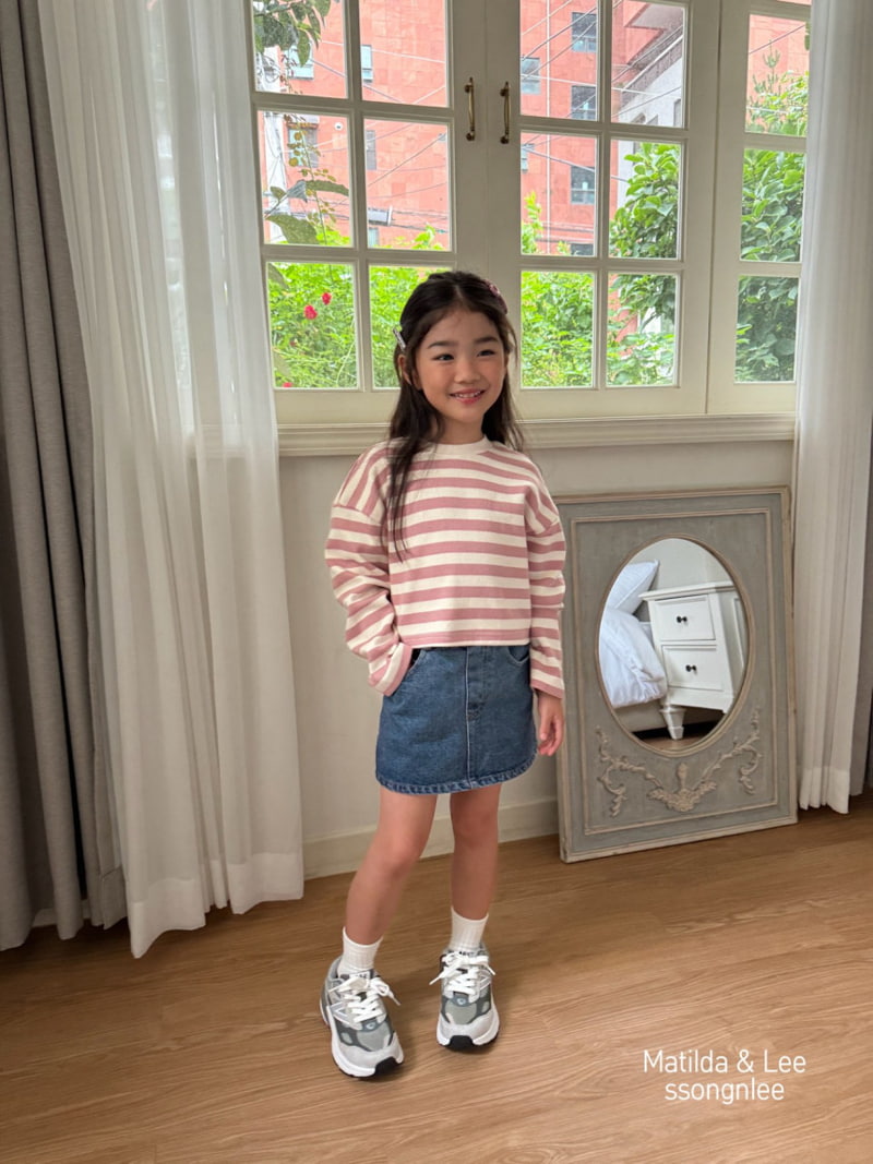Matilda & Lee - Korean Children Fashion - #childofig - Stripe Crop Knit Pullover - 4