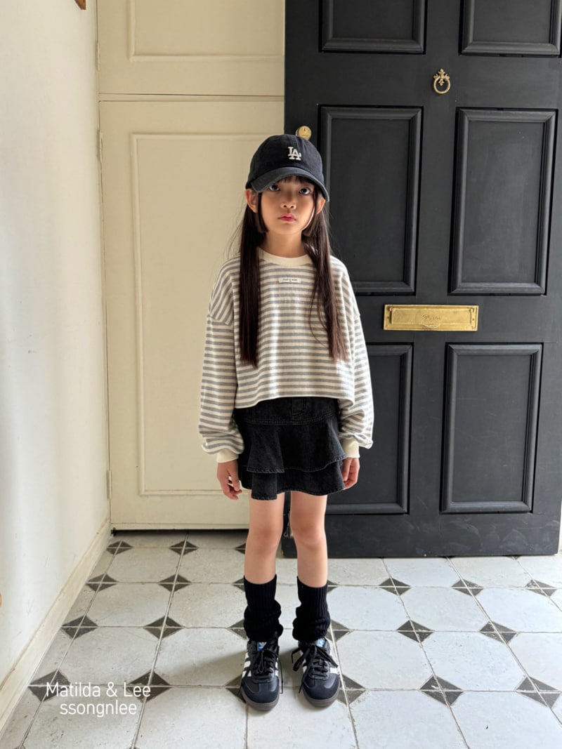 Matilda & Lee - Korean Children Fashion - #childofig - Stripe Label Crop Tee