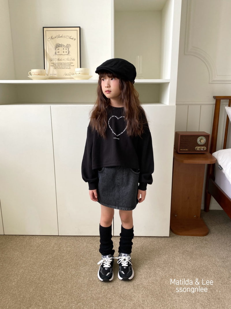 Matilda & Lee - Korean Children Fashion - #childofig - Heart Initial Crop Tee - 12