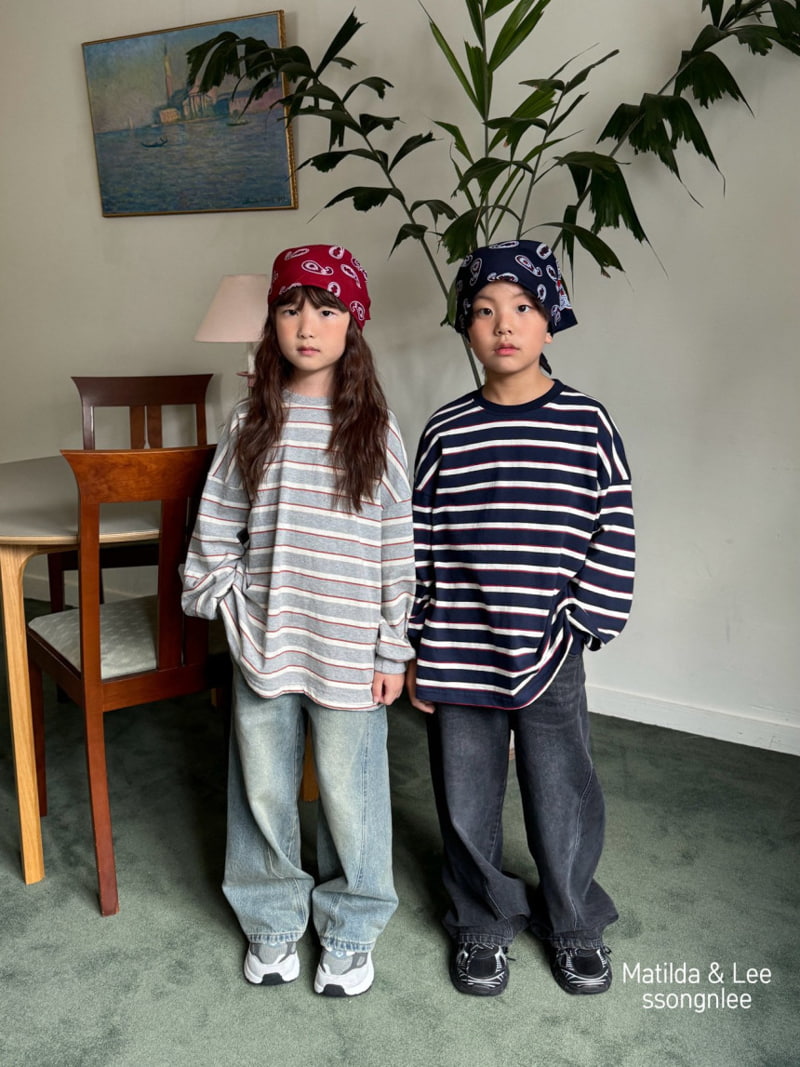 Matilda & Lee - Korean Children Fashion - #designkidswear - Y2K Diagonal Denim Pants - 4