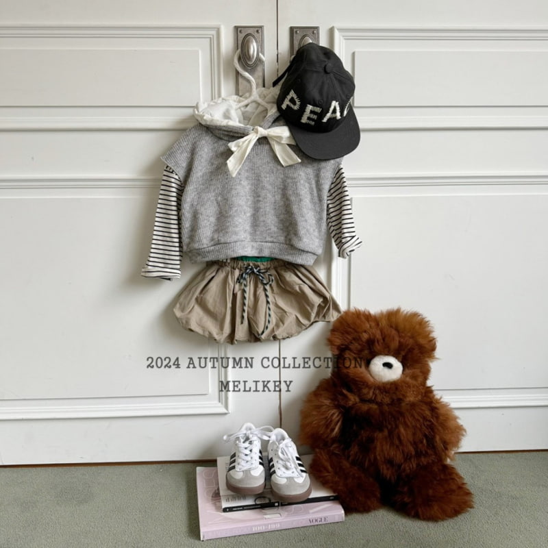 Melikey - Korean Children Fashion - #kidsshorts - Knit Hood Vest - 12
