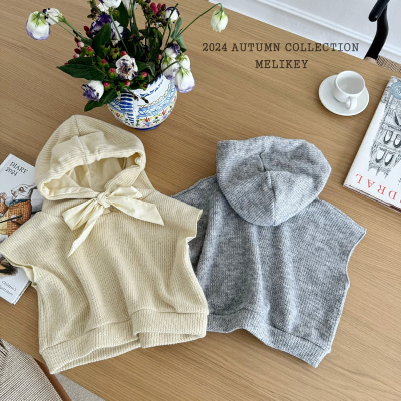 Melikey - Korean Children Fashion - #magicofchildhood - Knit Hood Vest - 3