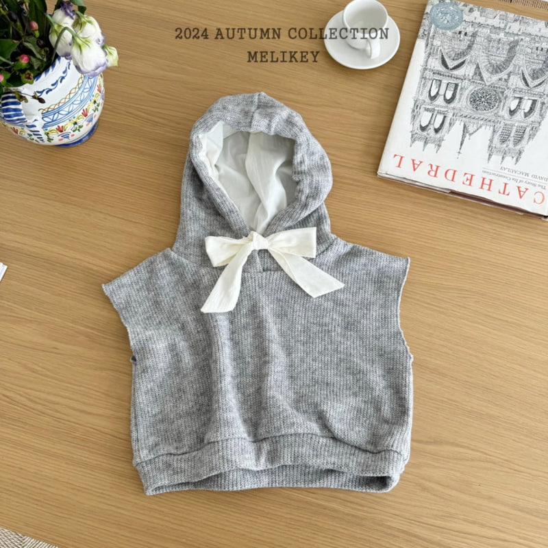 Melikey - Korean Children Fashion - #magicofchildhood - Knit Hood Vest - 4
