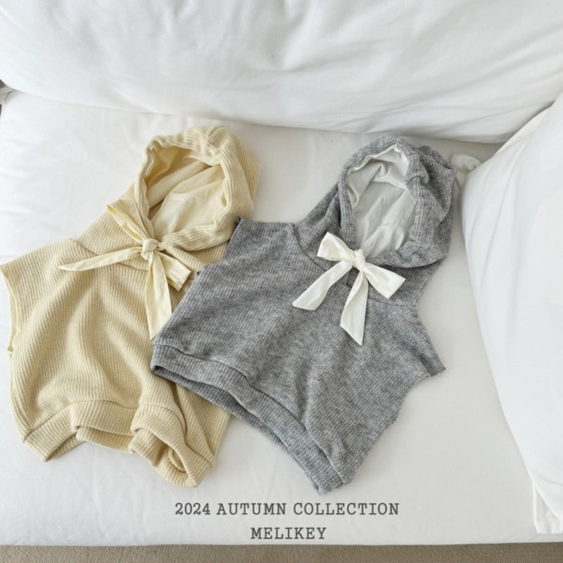 Melikey - Korean Children Fashion - #prettylittlegirls - Knit Hood Vest - 5
