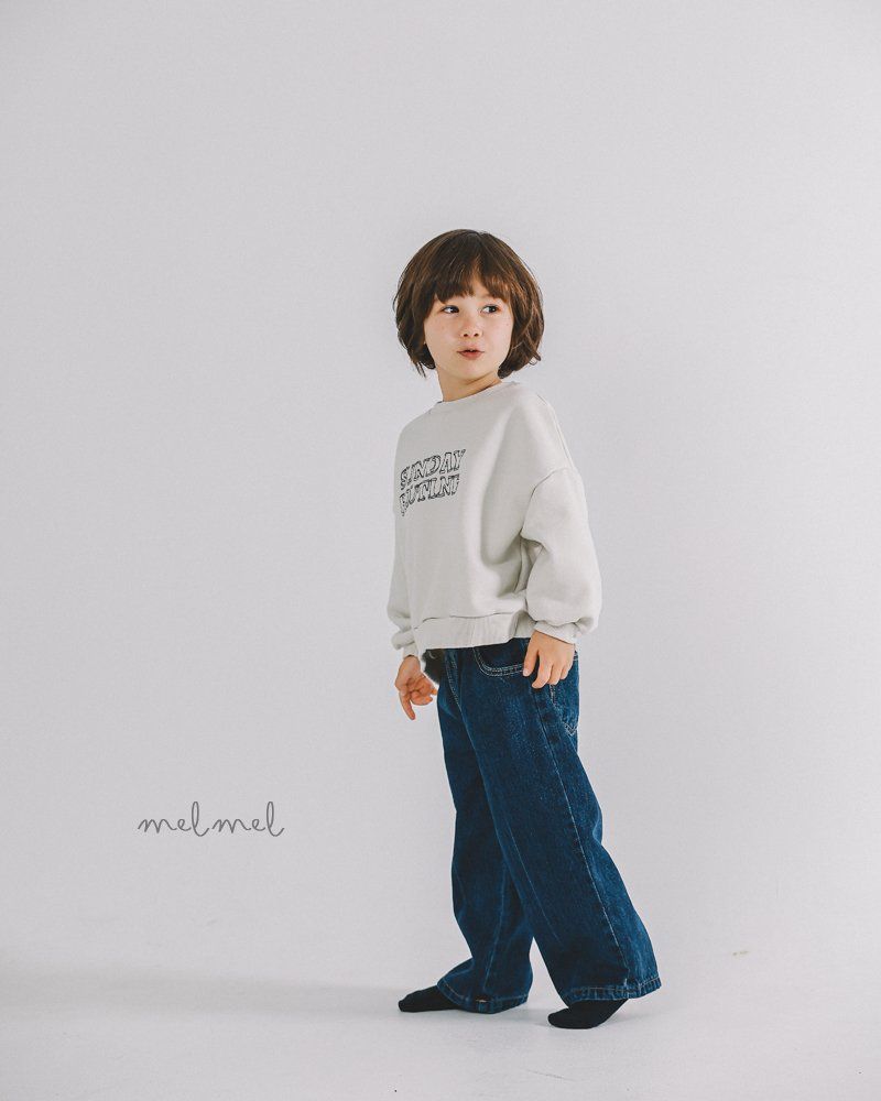 Melmel - Korean Children Fashion - #kidsshorts - Straight Denim Pants - 6
