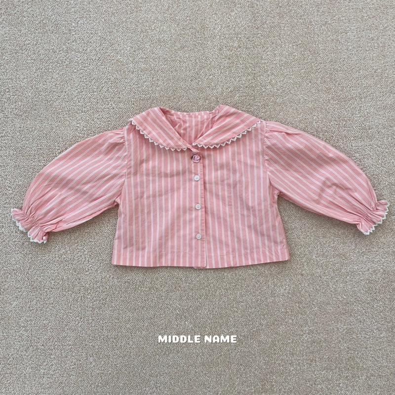 Middle Name - Korean Children Fashion - #minifashionista - Sailor Embroidery Blouse - 6