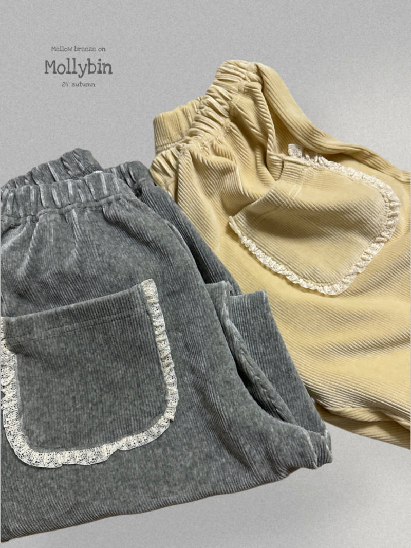 Mollybin - Korean Women Fashion - #vintageinspired - Adult Velvet Sophie Pocket Pants - 9