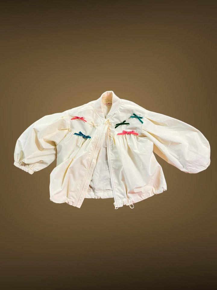 Mumunbaba - Korean Children Fashion - #prettylittlegirls - Khaki Ribbon Jumper - 6