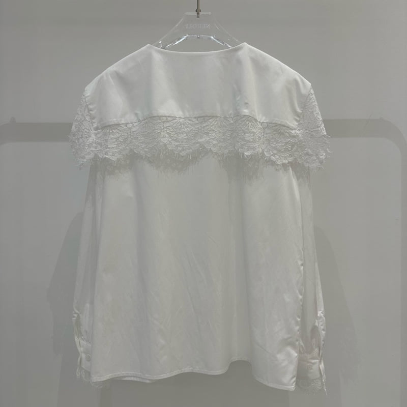 Neroli36 - Korean Women Fashion - #momslook - Sena Lace Blouse - 3