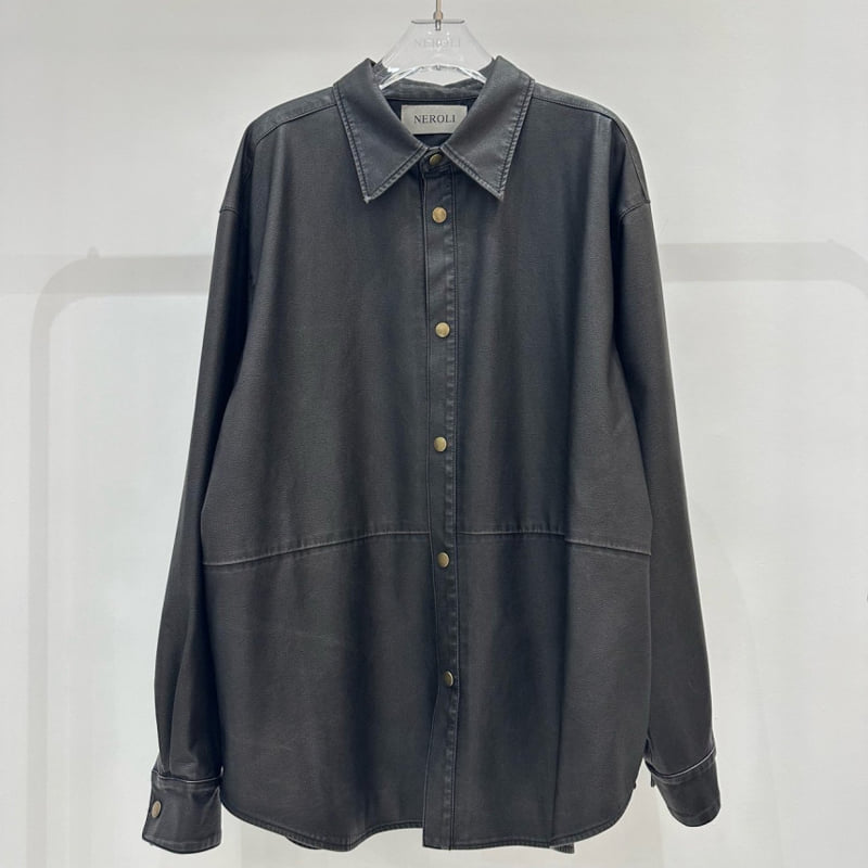 Neroli36 - Korean Women Fashion - #thatsdarling - Leather Washing Shirt - 2
