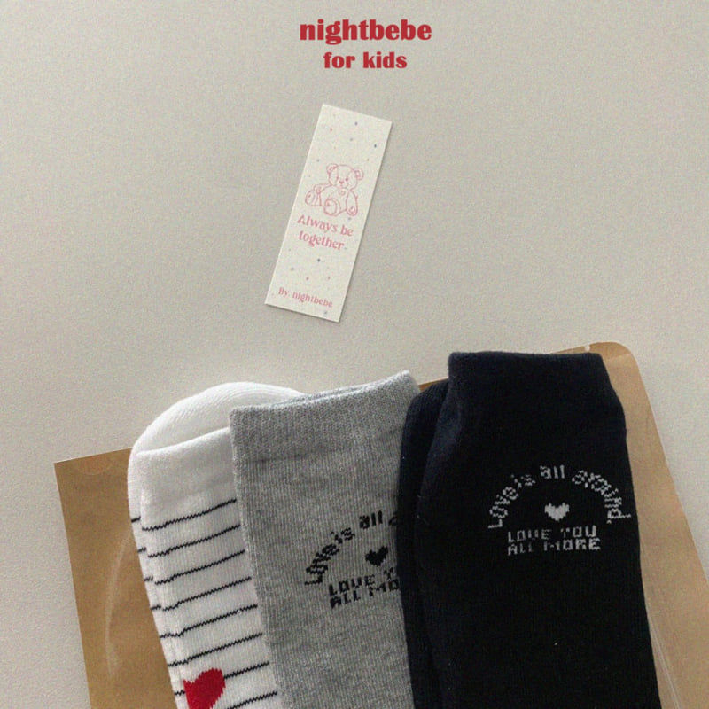 Night Bebe - Korean Children Fashion - #Kfashion4kids - Love Knee Socks - 2