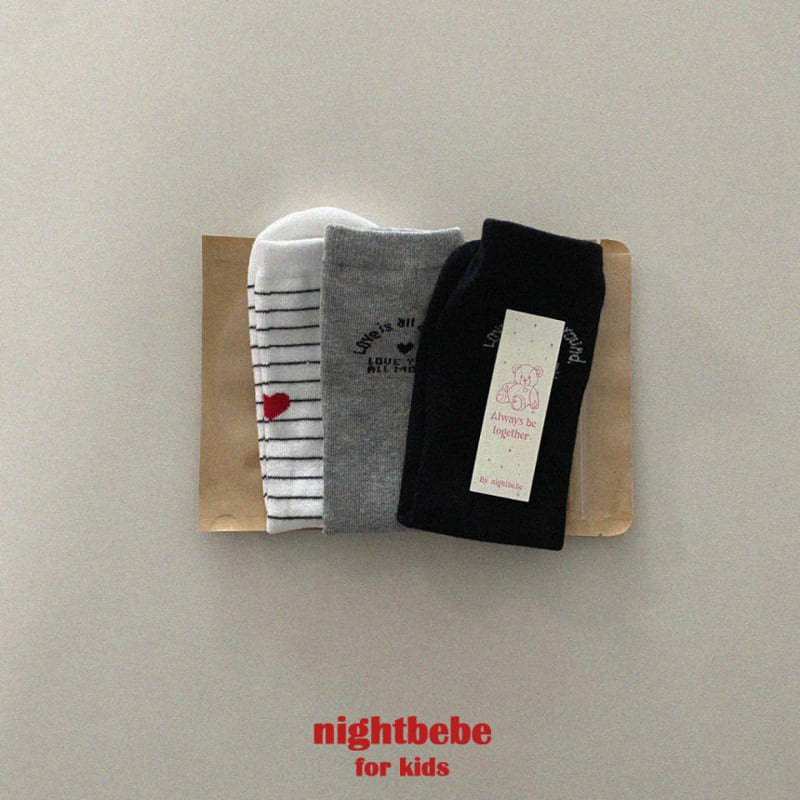 Night Bebe - Korean Children Fashion - #kidzfashiontrend - Love Knee Socks