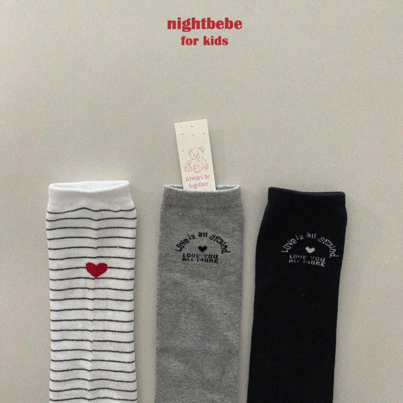 Night Bebe - Korean Children Fashion - #littlefashionista - Love Knee Socks - 4