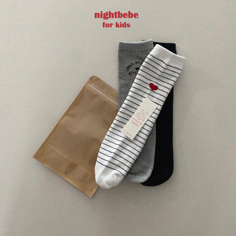 Night Bebe - Korean Children Fashion - #prettylittlegirls - Love Knee Socks - 6