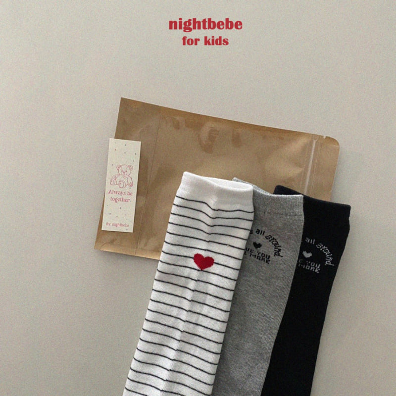 Night Bebe - Korean Children Fashion - #todddlerfashion - Love Knee Socks - 7