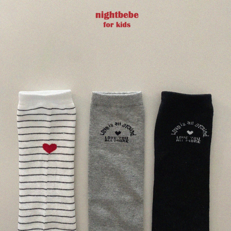 Night Bebe - Korean Children Fashion - #toddlerclothing - Love Knee Socks - 8