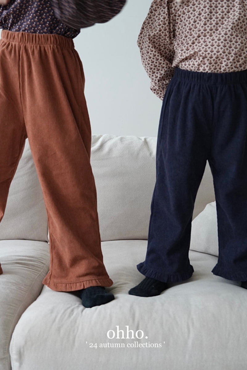 Ohho - Korean Children Fashion - #childrensboutique - Soft Corduroy Frill Pants - 7