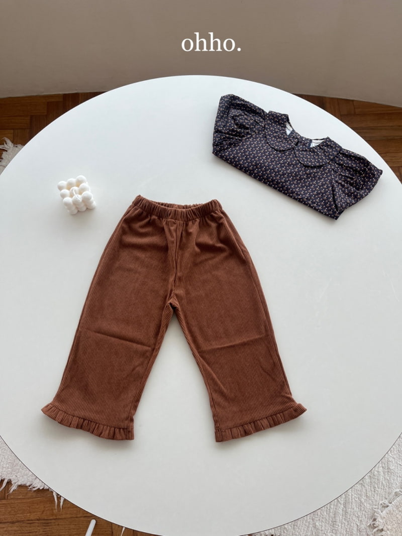Ohho - Korean Children Fashion - #kidsstore - Soft Corduroy Frill Pants - 12