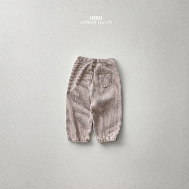 Onu - Korean Children Fashion - #childrensboutique - Knit Rib Jogger Pants - 5