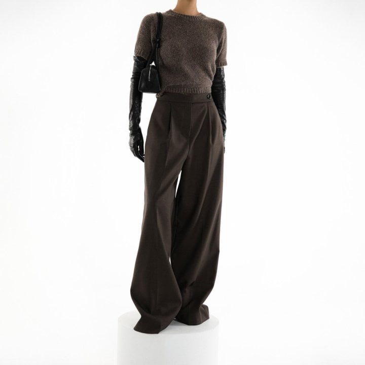 Paper Moon - Korean Women Fashion - #momslook - Classic Wide Pleated Palazzo Pants