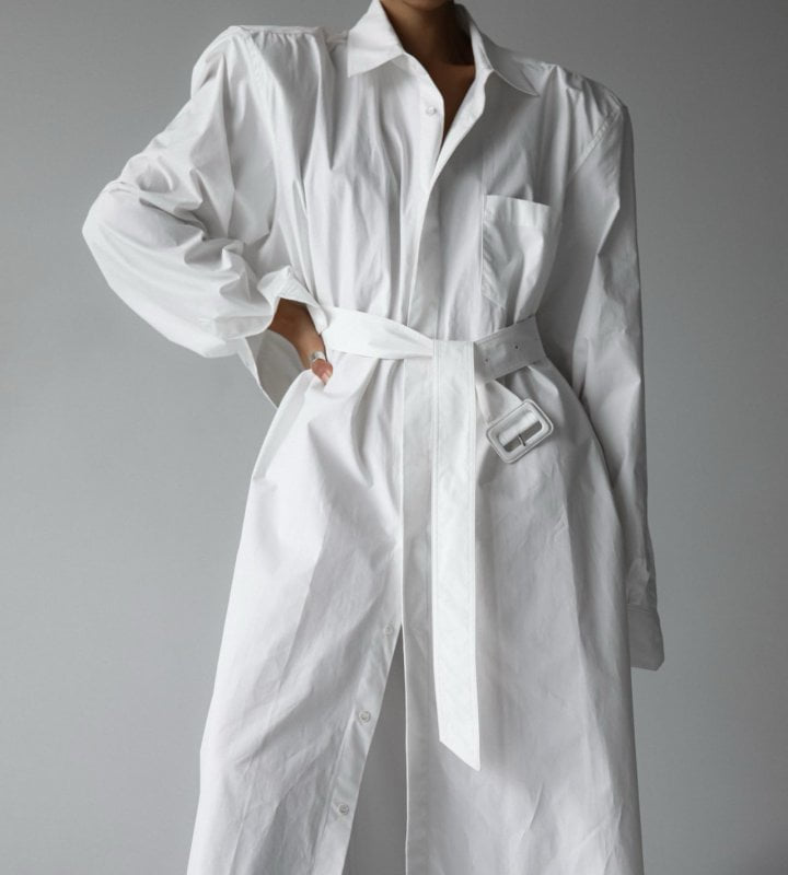 Paper Moon - Korean Women Fashion - #womensfashion - Trench Maxi Shirt One-piece - 4