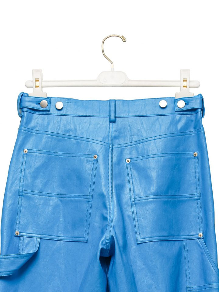 Paper Moon - Korean Women Fashion - #pursuepretty - Vivid Leather Carpender Pants - 11