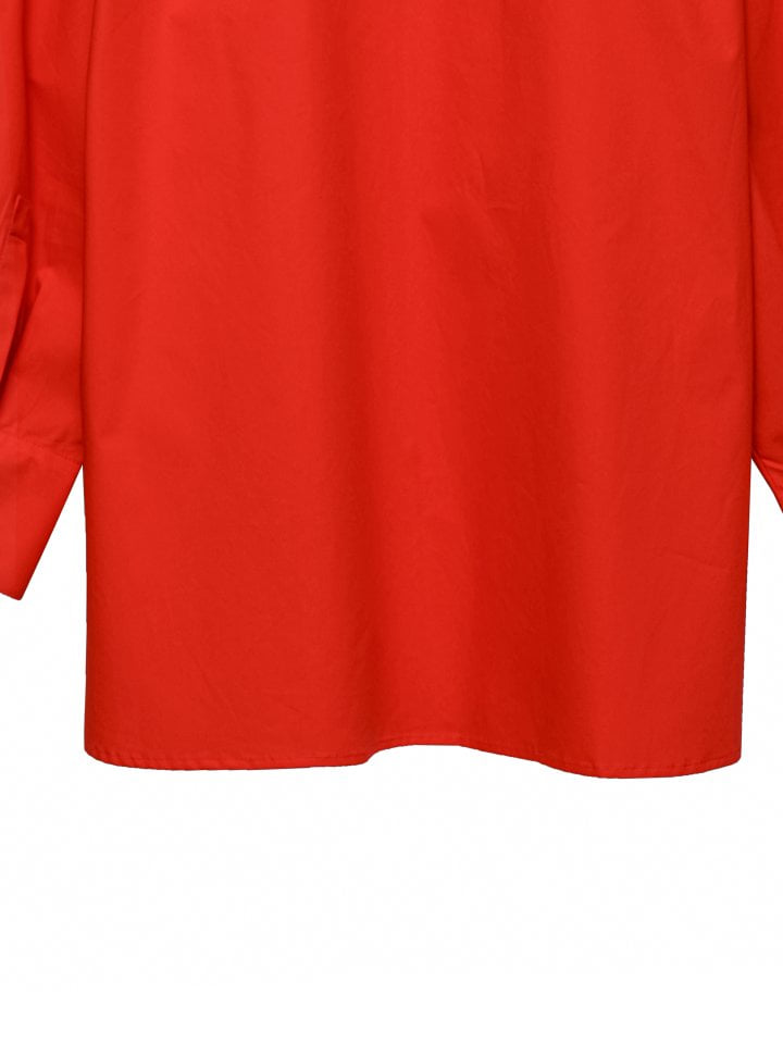 Paper Moon - Korean Women Fashion - #romanticstyle - Oversized Wide Sleeve Button Down Shirt - 6