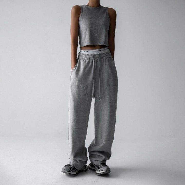 Paper Moon - Korean Women Fashion - #womensfashion - Rivet Point Sweat Pants