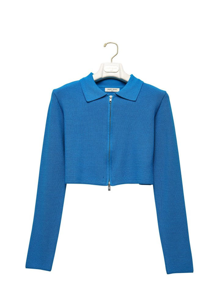 Paper Moon - Korean Women Fashion - #womensfashion - Two Way Zipped Croped Cardigan - 5