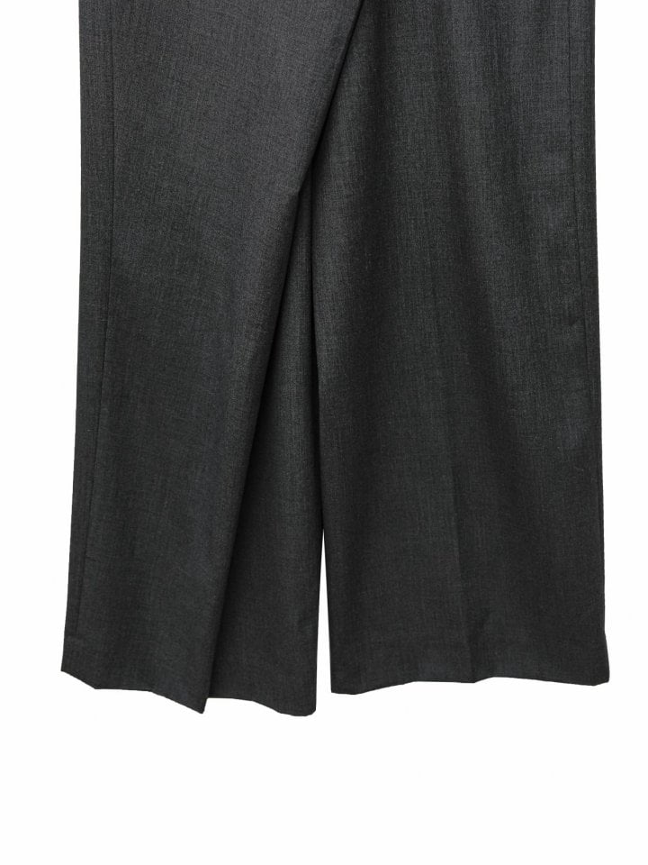 Paper Moon - Korean Women Fashion - #womensfashion - Asymmetry Pintuck Wide Maxi Pants - 7