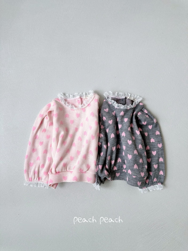 Peach Peach - Korean Children Fashion - #prettylittlegirls - Romance Heart Knit