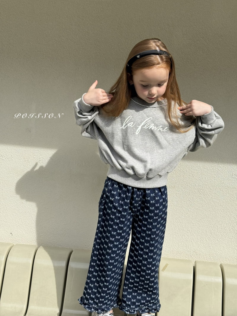 Poisson - Korean Children Fashion - #childrensboutique - Bree Ribbon Denim Pants - 2