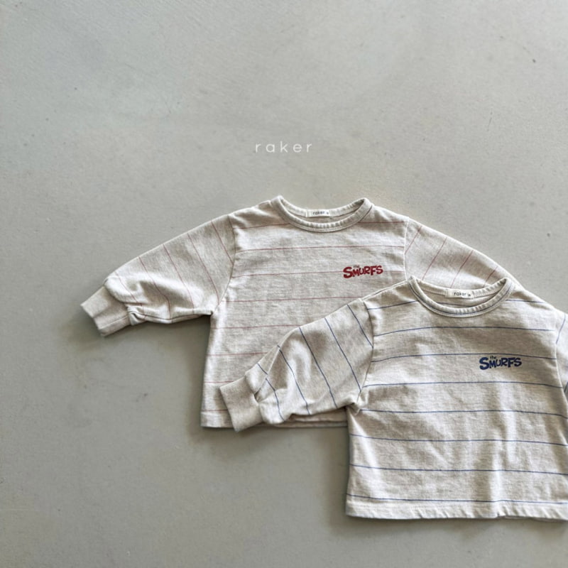 Raker - Korean Children Fashion - #kidzfashiontrend - Smurf Stripe Tee - 2