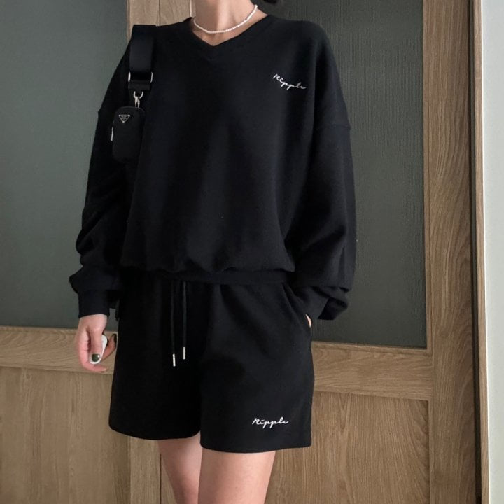 Ripple - Korean Women Fashion - #womensfashion - Ripple Top Shorts Set - 4