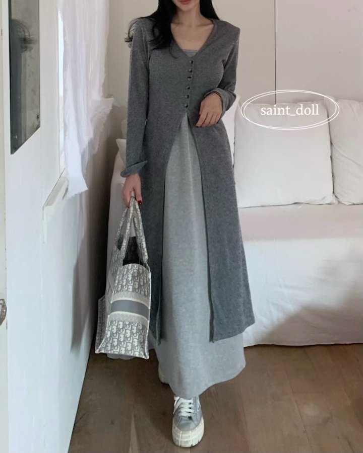 Saint Doll - Korean Children Fashion - #childofig - Chic Long Cardigan with Mom - 8