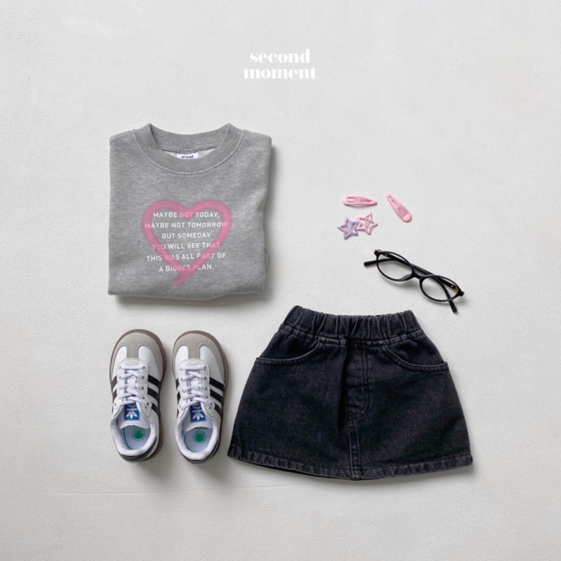 Second Moment - Korean Children Fashion - #prettylittlegirls - Lettering Heart Crop Tee - 8
