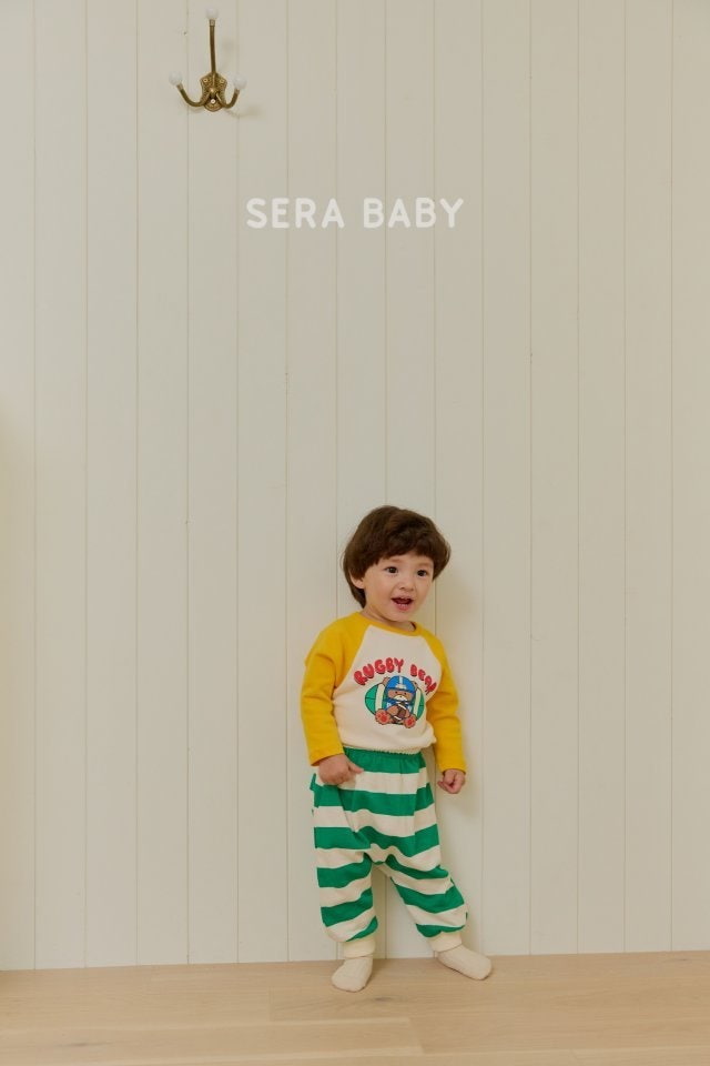 Sera - Korean Baby Fashion - #babyootd - Football Raglan Tee - 3